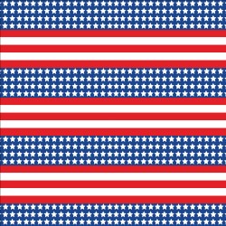 Printed Pattern Vinyl - Glossy - Patriotic US Flag Small 12" x 24" Sheet