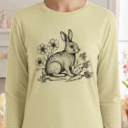 Press Ready Transfer - Vintage Spring Bunny