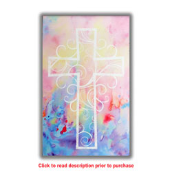 Garden Flag - Watercolor Cross