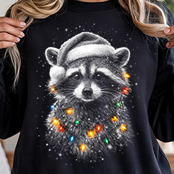 Press Ready Transfer - Christmas Racoon