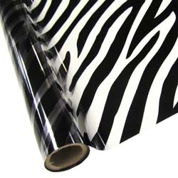 25 Foot Roll of 12" StarCraft Electra Foil - Clear Zebra