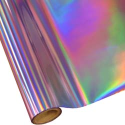 25 Foot Roll of 12" StarCraft Electra Foil - Purple Holographic Rainbow