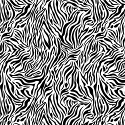 Printed Pattern Vinyl - Glossy - Black and White Zebra 12" x 12" Sheet