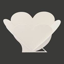 White Acrylic - Heart Basket