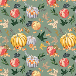 Printed Pattern Vinyl - Autumn Harvest - 12" x 12"