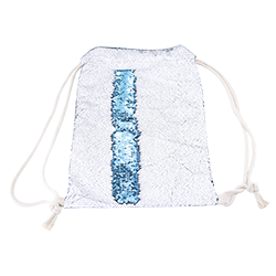 Sublimation Reversible Blue Sequin Drawstring Bag