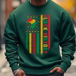 Press Ready Transfer - Black History Flag