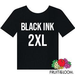 Fruit of the Loom Iconic™ T-shirt - Black Ink - 2XL