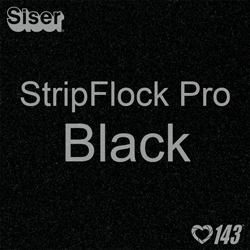 12" x 15" Sheet Siser Stripflock Pro HTV - Black