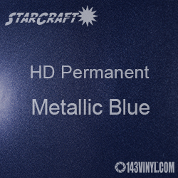 12" x 5' Roll - StarCraft HD Glossy Permanent Vinyl -Metallic Blue 