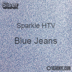 Siser Sparkle HTV: 12" x 24" sheet - Blue jeans
