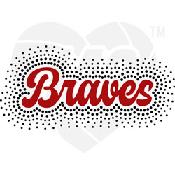 Faux Rhinestone - Braves