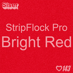 12" x 15" Sheet Siser Stripflock Pro HTV - Bright Red