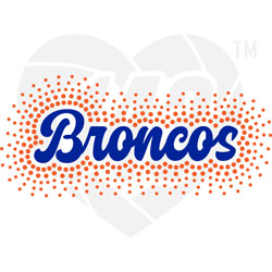 Faux Rhinestone - Broncos