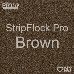12" x 15" Sheet Siser Stripflock Pro HTV - Brown