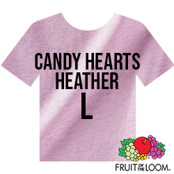 Fruit of the Loom Iconic™ T-shirt - Candy Hearts Heather - Large