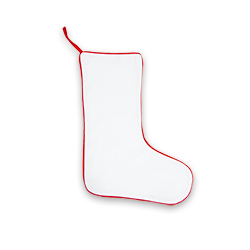 Stocking - White with Red Trim