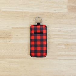 Chapstick Holder - Red and Black Buffalo Plaid