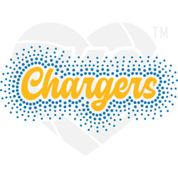 Faux Rhinestone - Chargers