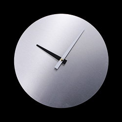 Unisub Frameless Aluminum Round Wall Clock with Kit - 8.125"
