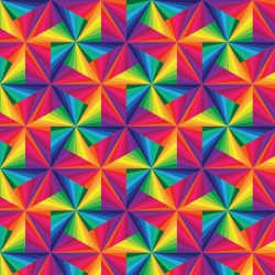 Printed Pattern Vinyl - Glossy - Color Triangles 12" x 12" Sheet
