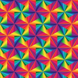 Printed Pattern Vinyl - Glossy - Color Triangles 12" x 24" Sheet