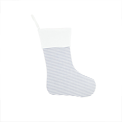 Stocking - Grey Stripe with White Top