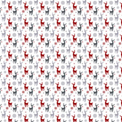 Printed Pattern Vinyl - Glossy - Cozy Reindeer - 12" x 24" sheet