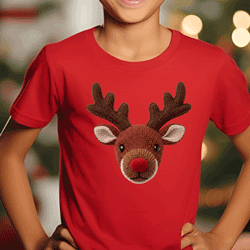 Press Ready Transfer - Crochet Reindeer - Youth
