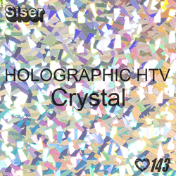 12" x 20" Sheet Siser Holographic HTV - Crystal