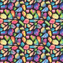 Printed Pattern Vinyl - Glossy - Gem Mine (Rainbow) - 12" x 24" sheet