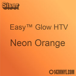 Siser Easy Glow HTV: 12" x 12" - Neon Orange