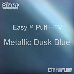 Easy™ Puff HTV: 12" x 24" - Metallic Dusk Blue
