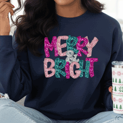 Press Ready Transfer - Faux Sequin Merry & Bright
