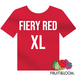 Fruit of the Loom HD Cotton T-shirt - Fiery Red - XL
