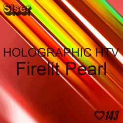 12" x 20" Sheet Siser Holographic HTV - Firelite Pearl   