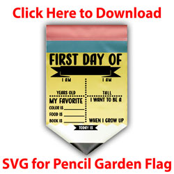 Pencil Garden Flag SVG Files 