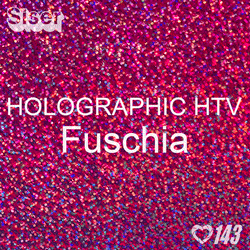12" x 20" Sheet Siser Holographic HTV - Fuchsia