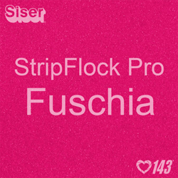 12" x 15" Sheet Siser Stripflock Pro HTV - Fuchsia