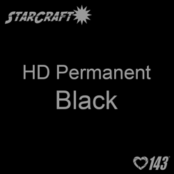 12" x 5' Roll - StarCraft HD Glossy Permanent Vinyl - Black