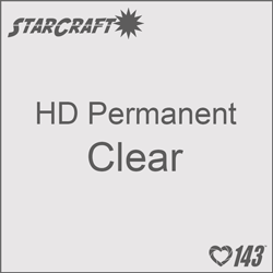 12" x 10 Yard Roll - StarCraft HD Glossy Permanent Vinyl - Clear