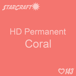 12" x 12" Sheet - StarCraft HD Glossy Permanent Vinyl - Coral