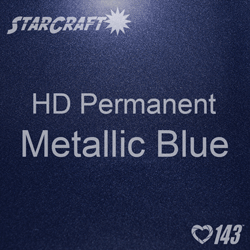 12" x 12" Sheet - StarCraft HD Glossy Permanent Vinyl - Metallic Blue 