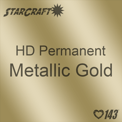 12" x 12" Sheet - StarCraft HD Glossy Permanent Vinyl - Metallic Gold