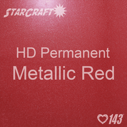 12" x 5' Roll - StarCraft HD Glossy Permanent Vinyl - Metallic Red 