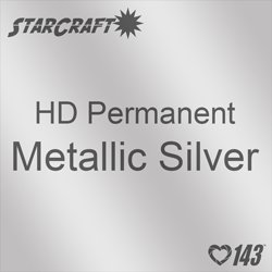 12" x 24" Sheet - StarCraft HD Glossy Permanent Vinyl - Metallic Silver
