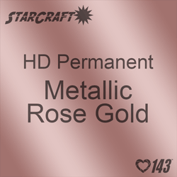 12" x 12" Sheet - StarCraft HD Glossy Permanent Vinyl - Metallic Rose Gold
