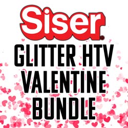 5 Pack Siser Glitter HTV 12" x 20" - Valentine Bundle