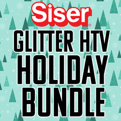 5 Pack Siser Glitter HTV 12" x 20" - Holiday Bundle