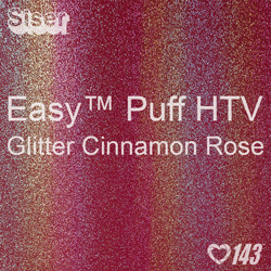 Easy™ Puff HTV: 12" x 24" - Glitter Cinnamon Rose
